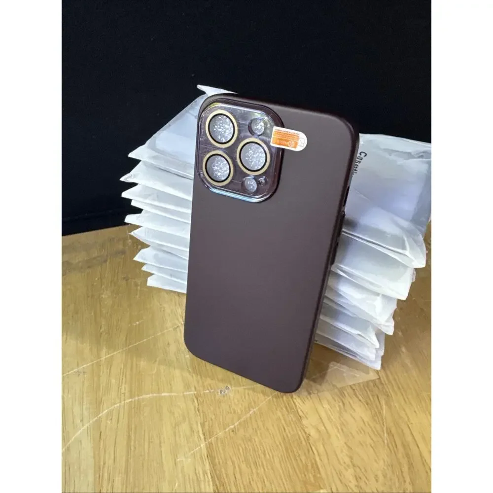 10x iPhone 13 Pro Wine Red Silicone Cases w Camera Lens Protection